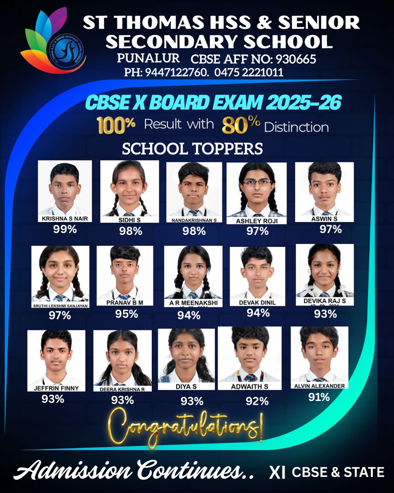 Congratulations Dear Thomsians for your Glorious Victory ✨✨