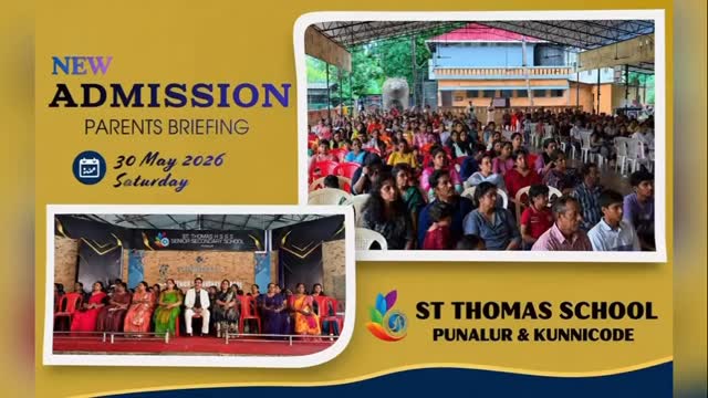 With hearts full of gratitude, we thank Almighty God for His abundant blessings and guidance. We are delighted to share that more than 500 students have been admitted to St. Thomas School for the Academic Year 2026–27, a remarkable milestone that reflects the faith and confidence parents place in our institution.

We extend our sincere gratitude to every parent who has chosen St. Thomas School as a partner in their child’s educational journey. Your trust is our greatest strength and motivation.

For more than 26 years of excellence, St. Thomas School has been dedicated to providing quality education, strong values, individual care, and opportunities for holistic development. The overwhelming response this year stands as a testimony to our shared commitment to nurturing young minds and building a brighter future. 

Thank you for your trust, support, and belief in the St. Thomas legacy. Together, we continue a journey of excellence. 🌟📚✨